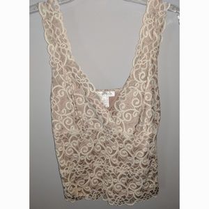 WHBM Lace Pattern Tank Top